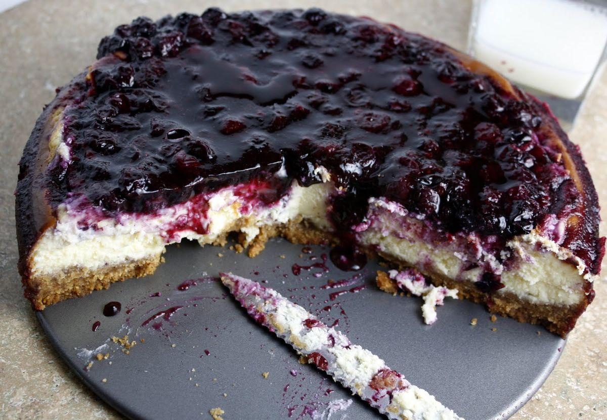 Áfonyás túrótorta desszert recept